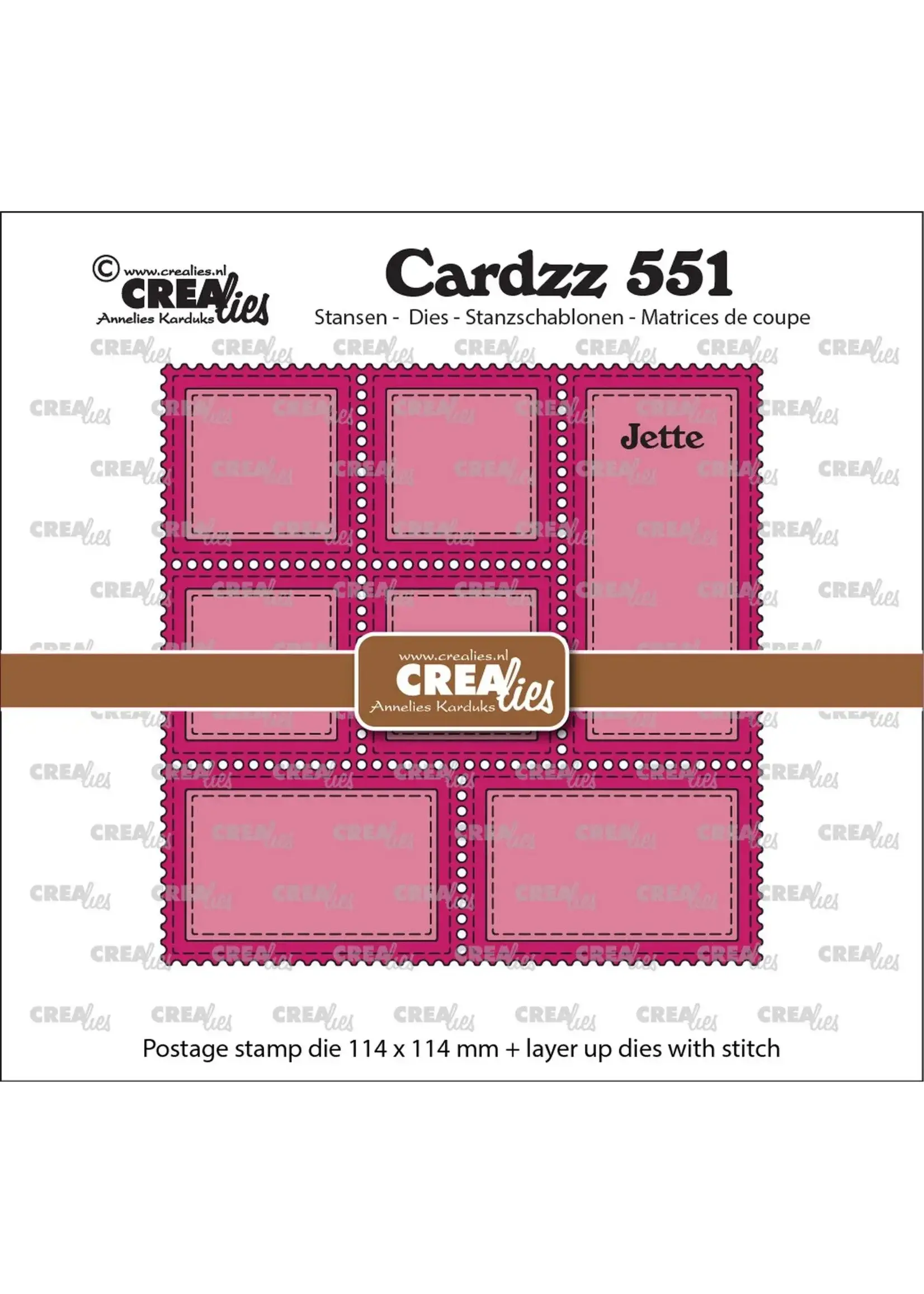 Crealies • Cardzz Snijmal Postzegelframe Jette Crealies CLCZ551