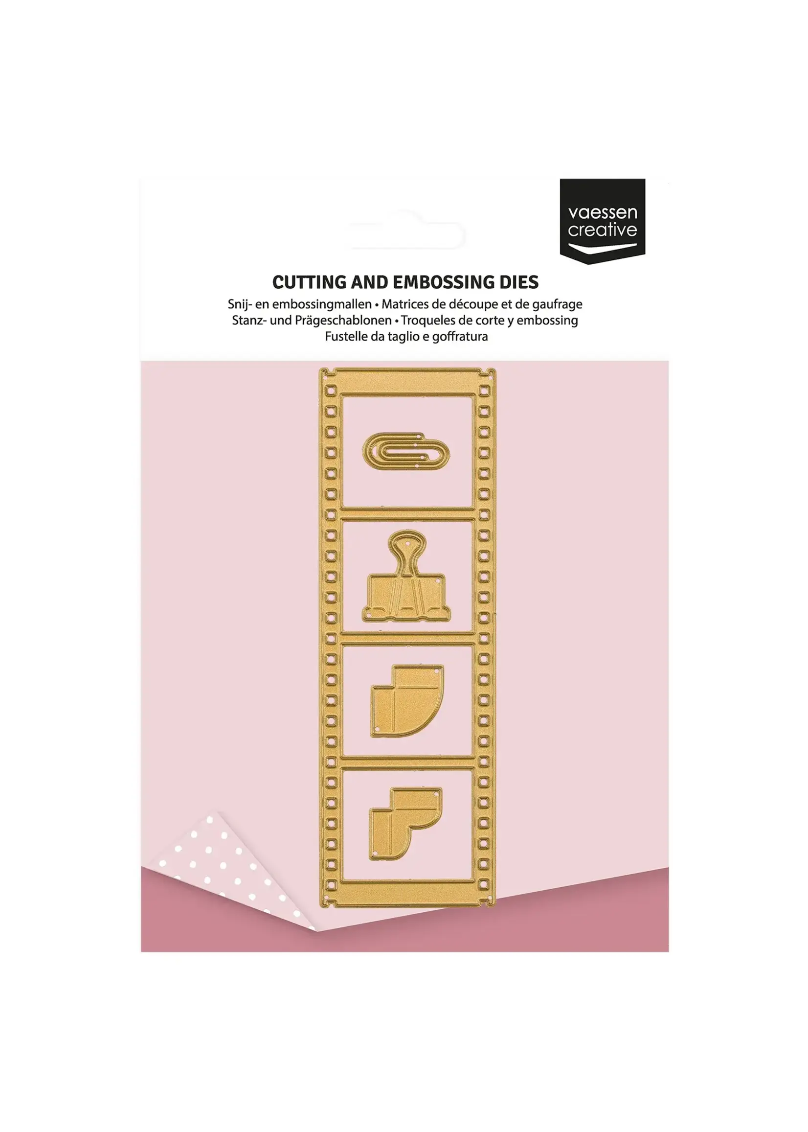 Vaessen Creative • Mini Snij- en Embossingmallen Vintage Filmstrip 5st. Vaessen Creative  3625-0212