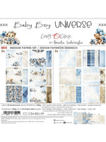 BABY BOY UNIVERSE - een set papieren 20,3x20,3 cm - MIX