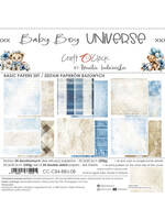 BABY BOY UNIVERSE - een set papieren 20,3x20,3 cm - BASIC