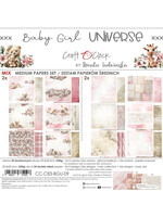 BABY GIRL UNIVERSE - een set papieren 20,3x20,3 cm - MIX