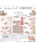 BABY GIRL UNIVERSE - een set papieren van 20,3x20,3 cm