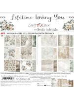 LIFETIME LOVING YOU - een set papieren 20,3x20,3cm - MIX