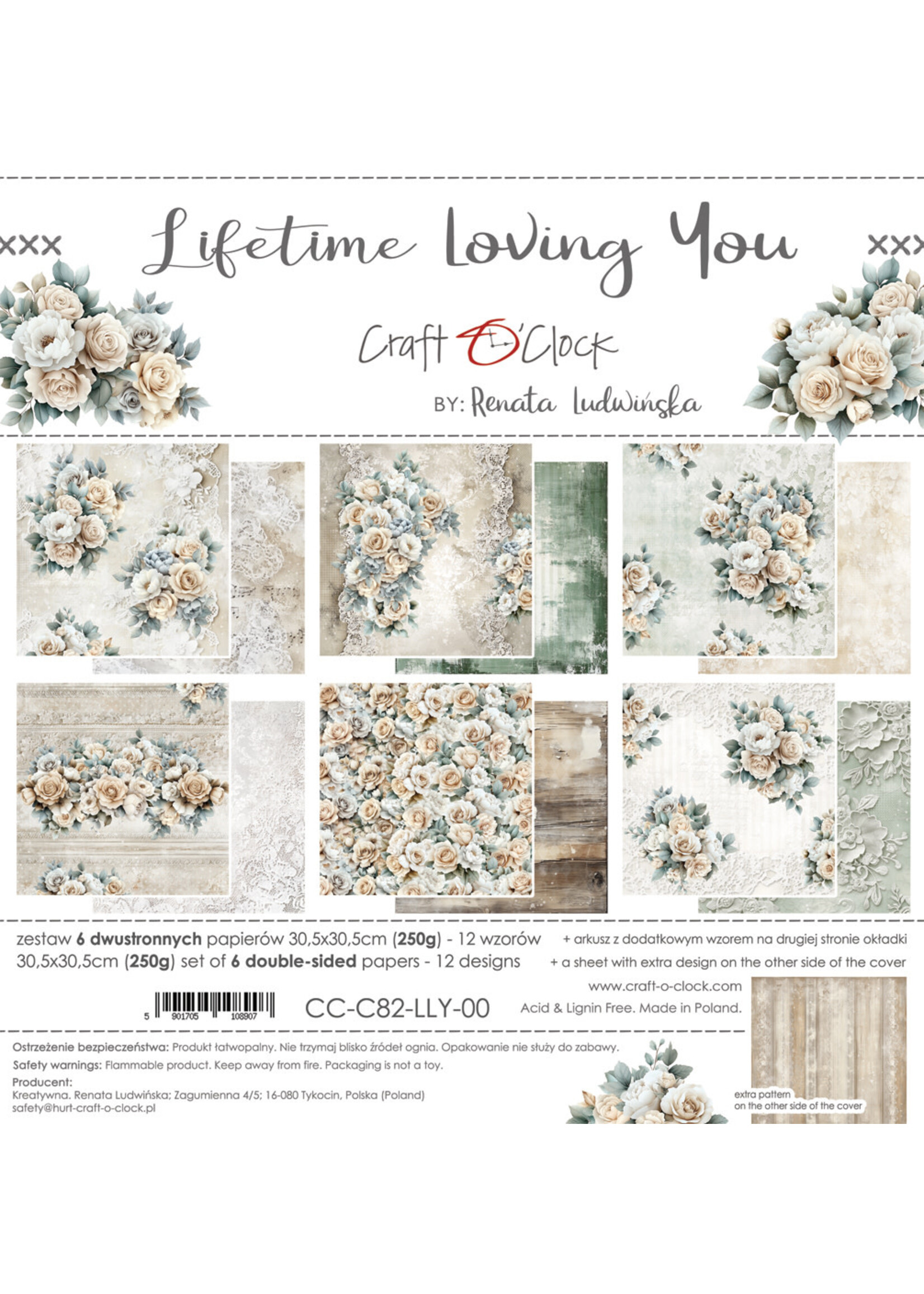 LEVENSLANG LIEF VOOR JOU - een set papieren 30,5x30,5cm