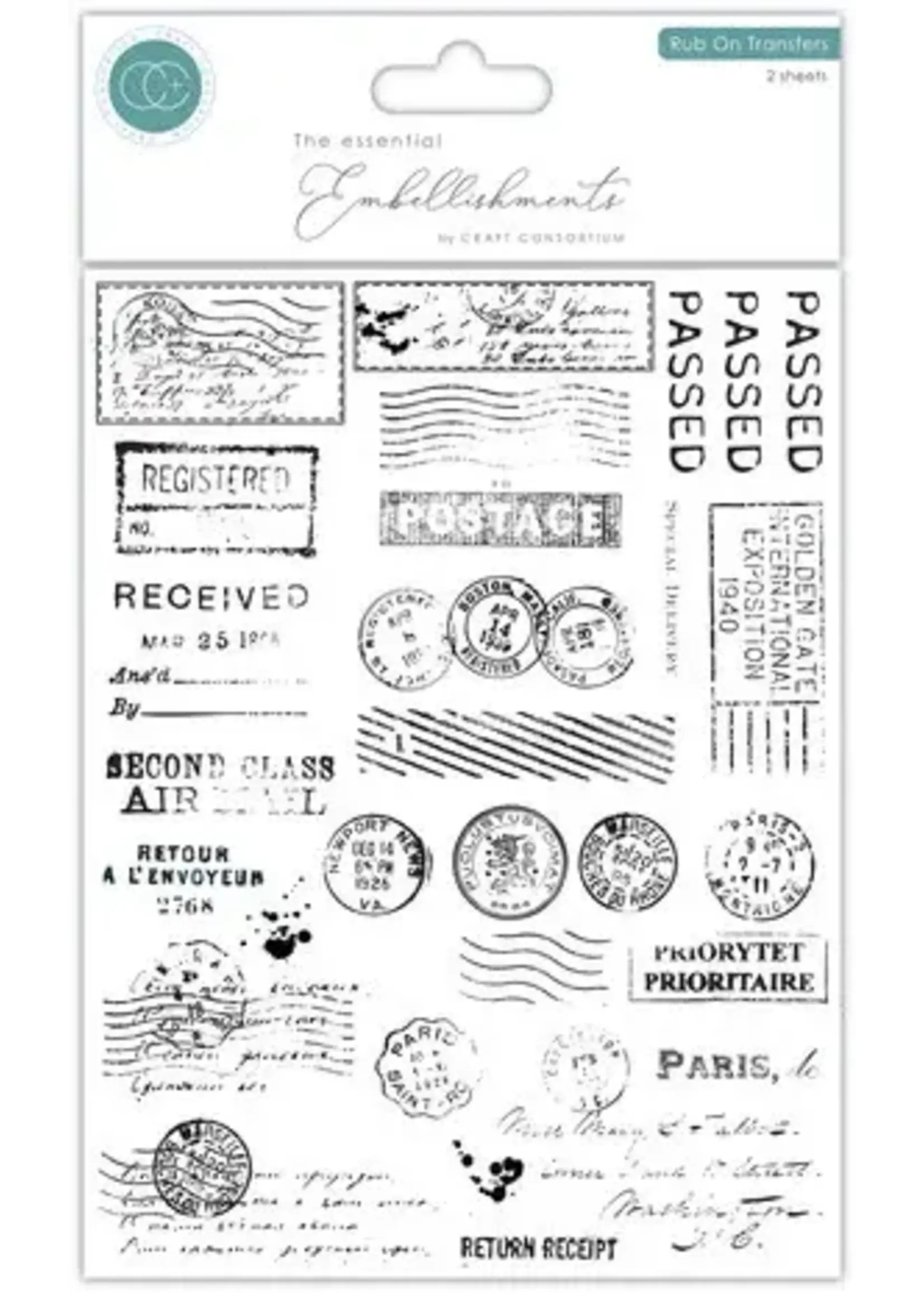 The Collector Rub on Transfers Postage (2pcs) (CERUBT001)