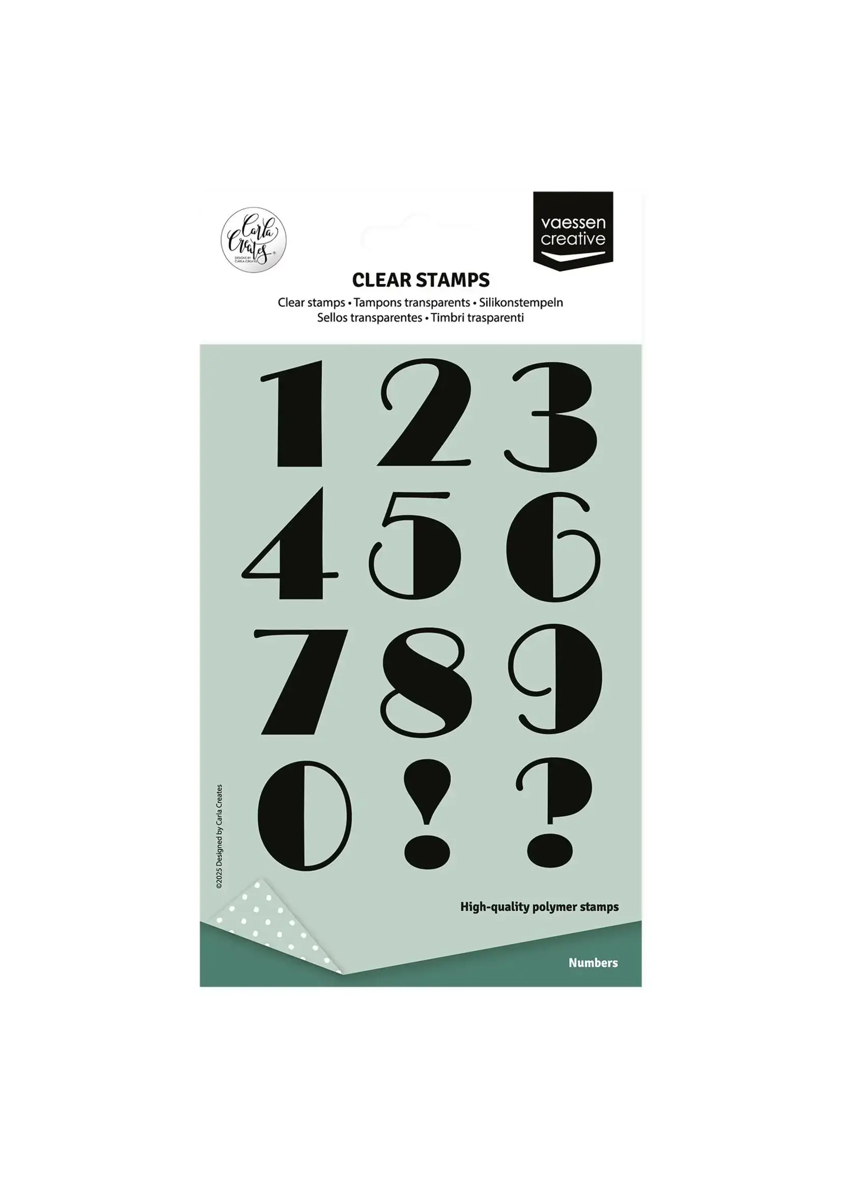 Vaessen Creative • Clear Stamps Cijfers 12st. Vaessen Creative CAR0204
