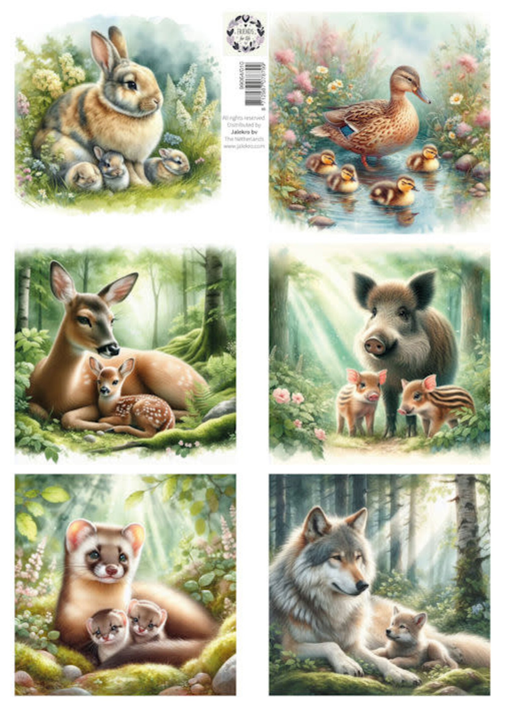 knipvel A4 Friends for Life - animals new life 2