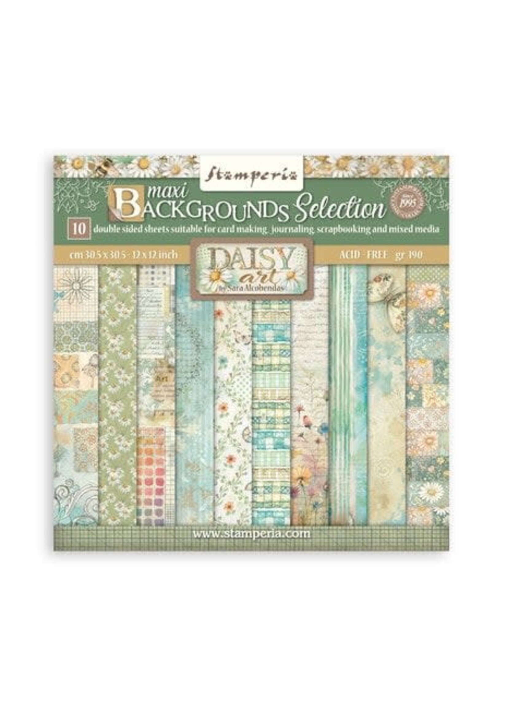 Daisy Art 12x12 Inch Paper Pack Maxi Background Selection (SBBL183)