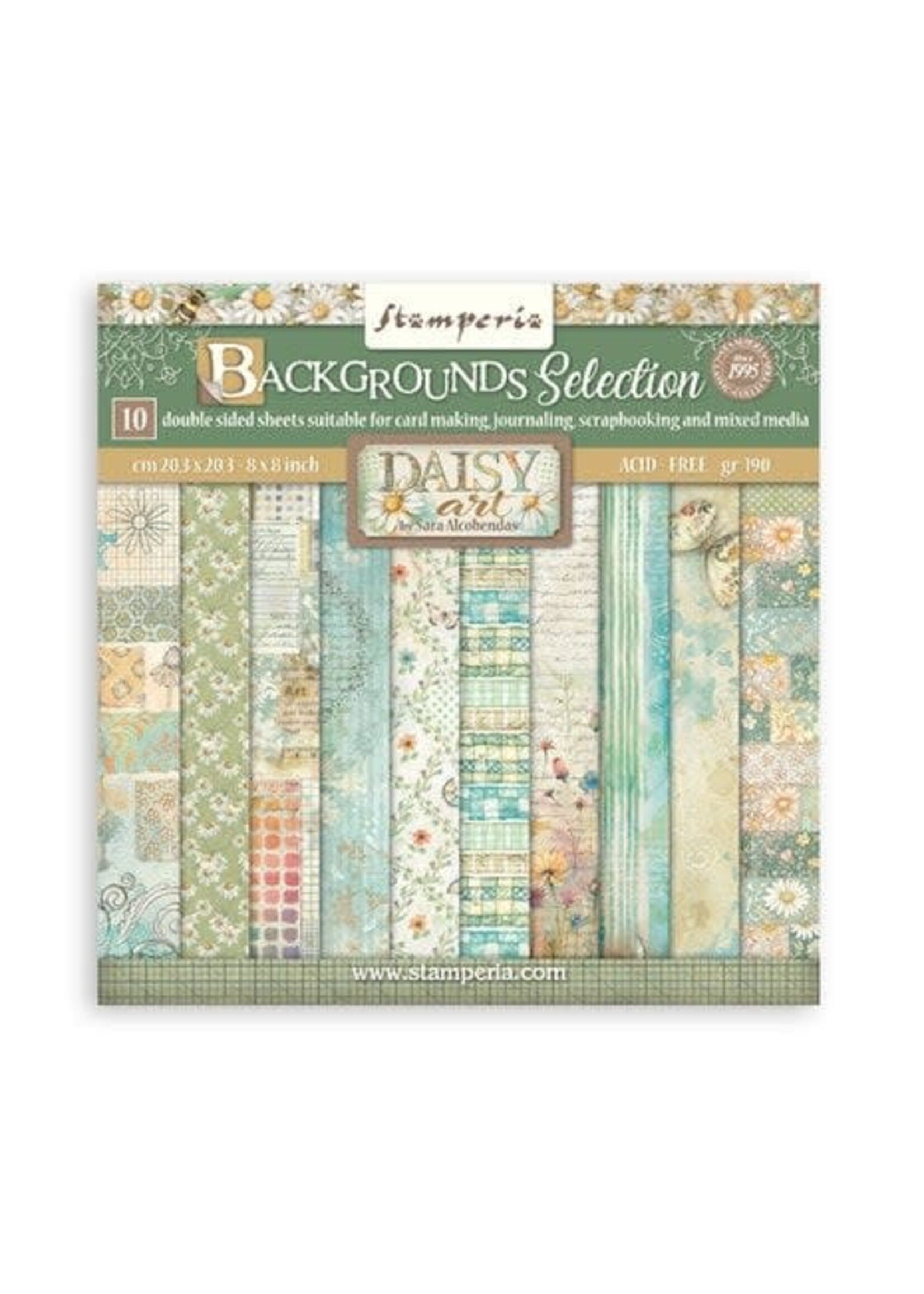 Daisy Art 8x8 Inch Paper Pack Maxi Background Selection (SBBS139)