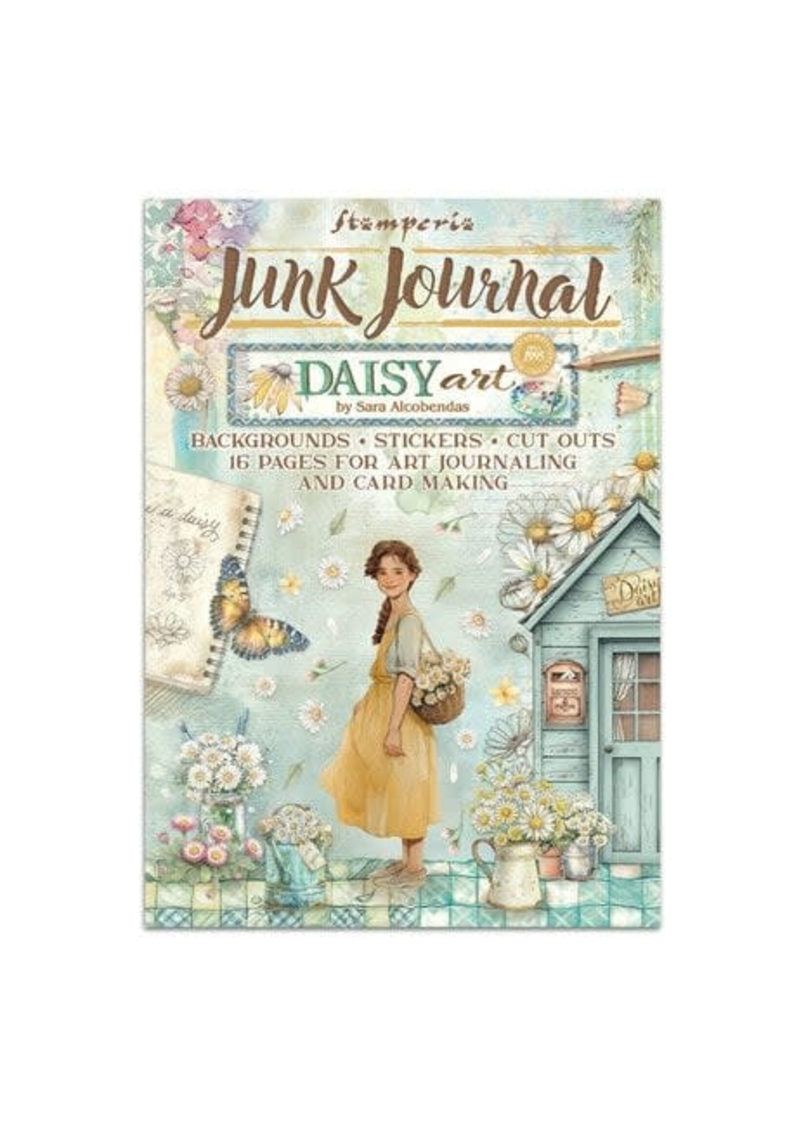 Daisy Art Junk Journal Stickers, Backgrounds, Cut-Outs (SBJK14)