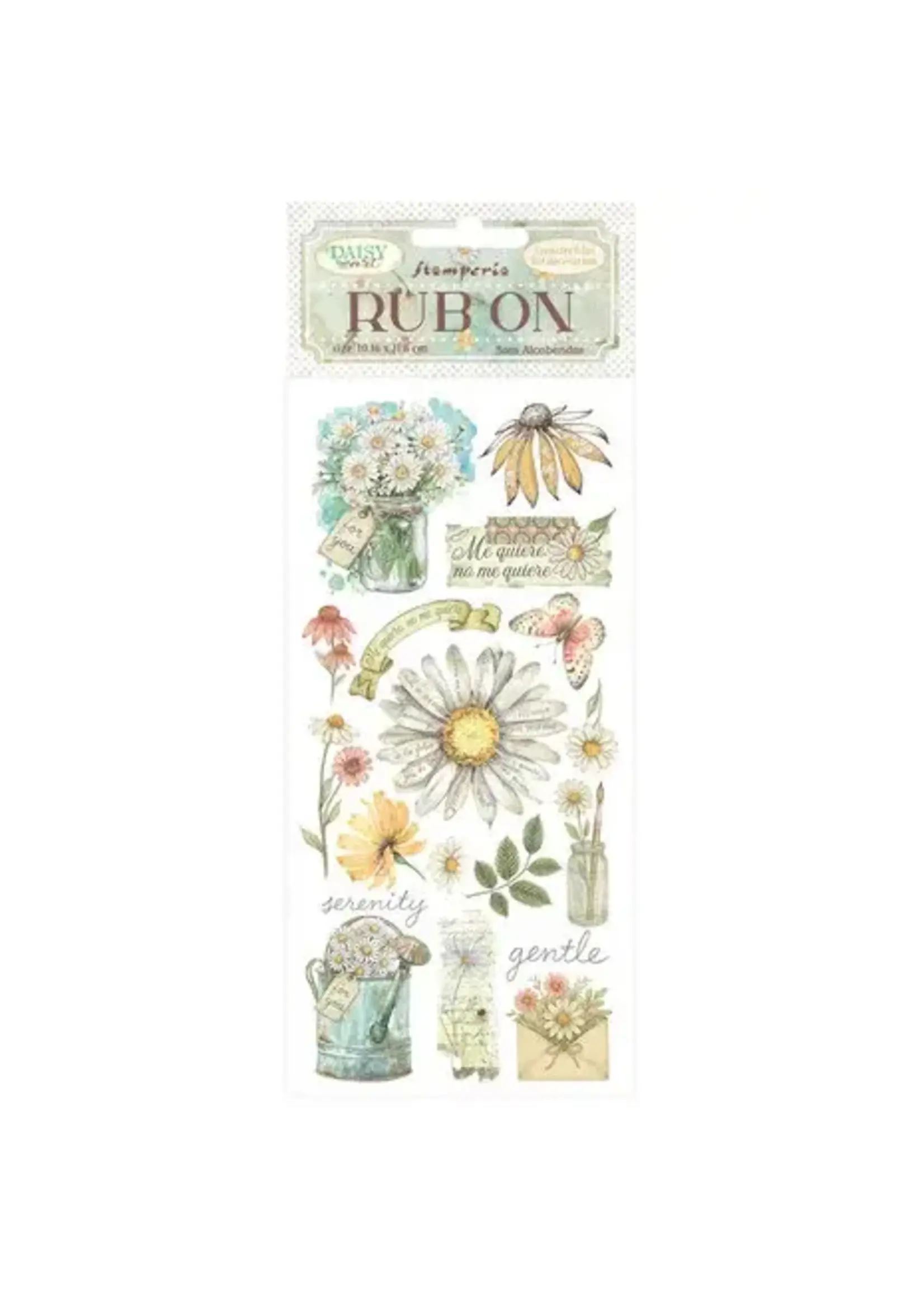 Daisy Art Rub-On 10,16x21,6cm Me Quiere no me Quiere (DFLRB223)