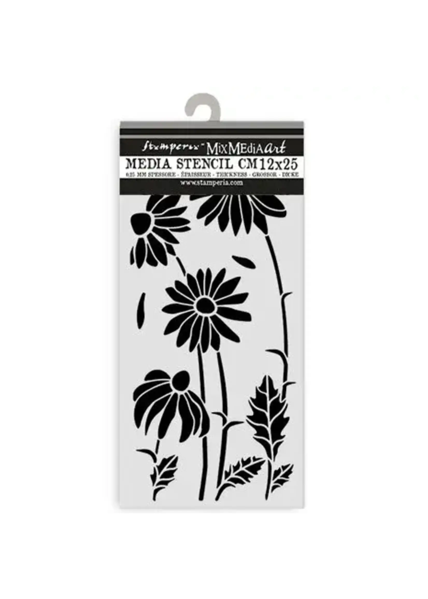 Daisy Art Thick Stencil 12x25cm Daisies (KSTDL146)