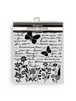 Daisy Art Thick Stencil 20x25cm Letter and Butterfly (KSTD199)