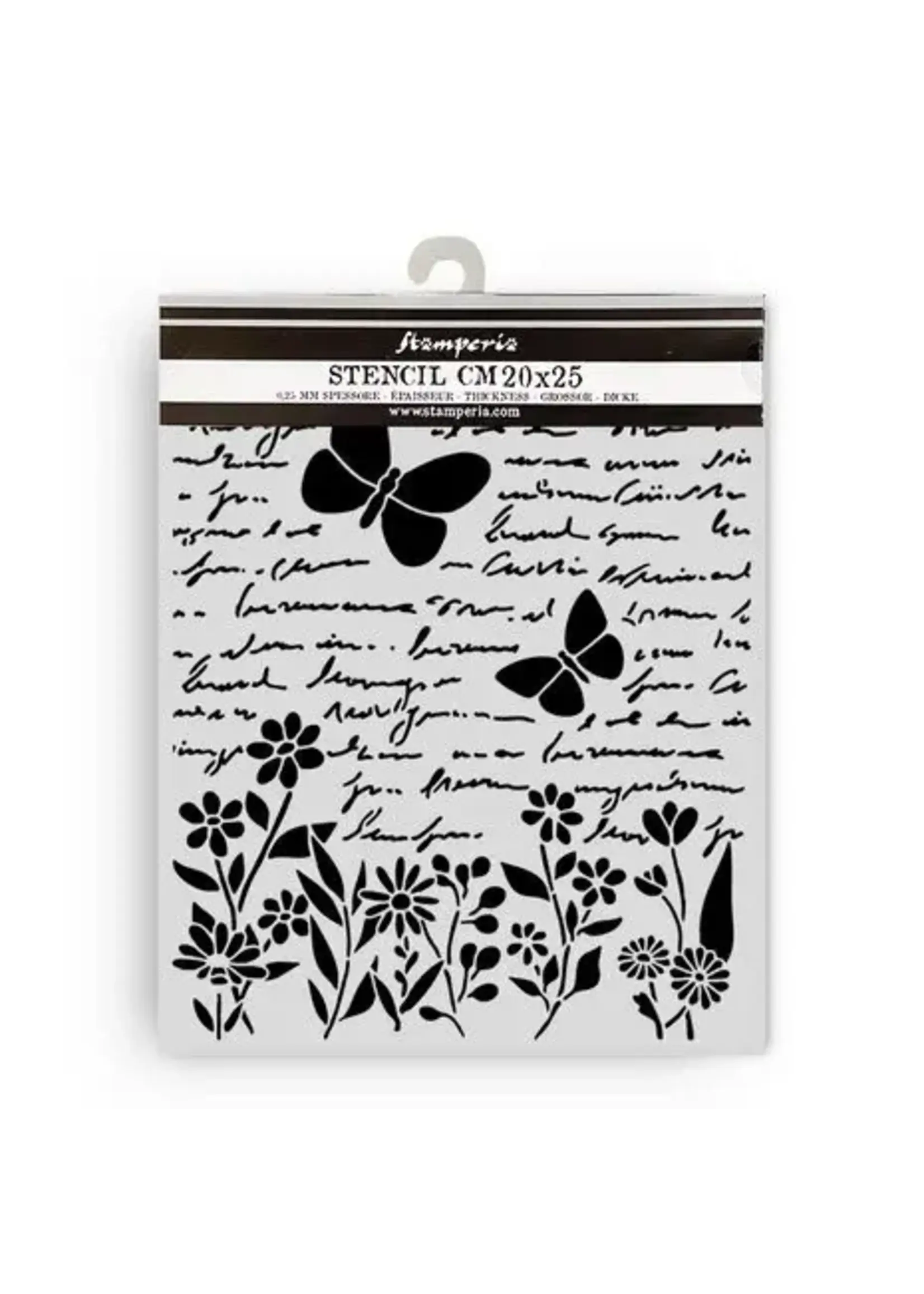 Daisy Art Thick Stencil 20x25cm Letter and Butterfly (KSTD199)