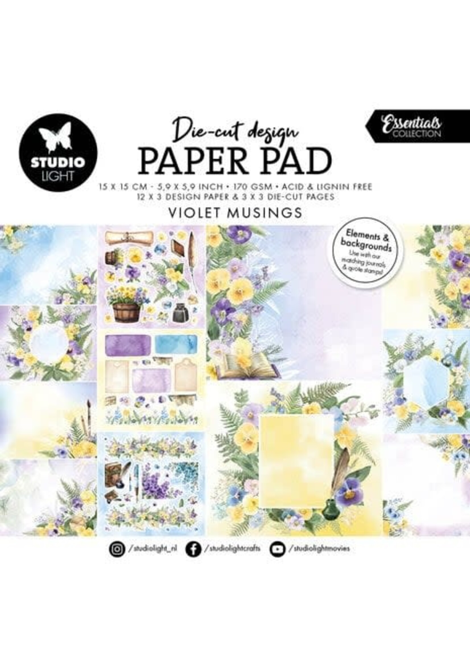 Violet Musings Die-cut Designer Paper Pad (SL-ES-DCPP427)