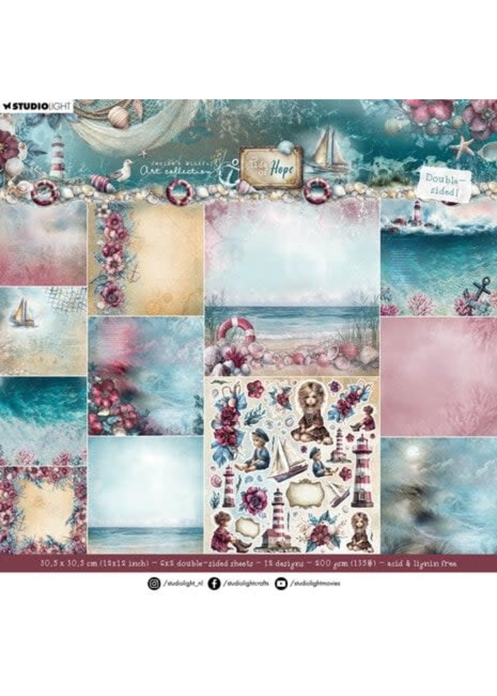 Tide of Hope Designer Paper Double-Sided Scrapbooking (JMA-TH-DPP435) 305x305x4mm