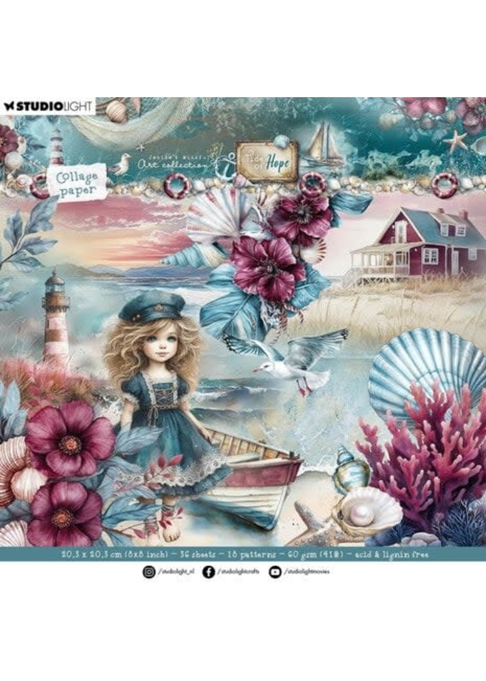 Tide of Hope Collage Paper Backgrounds & Elements (JMA-TH-CPP432)