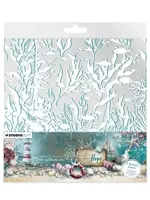 Tide of Hope Acetate Sheets 8x8 Inch Retro Cyan & White (6pcs) (JMA-TH-ACS21)