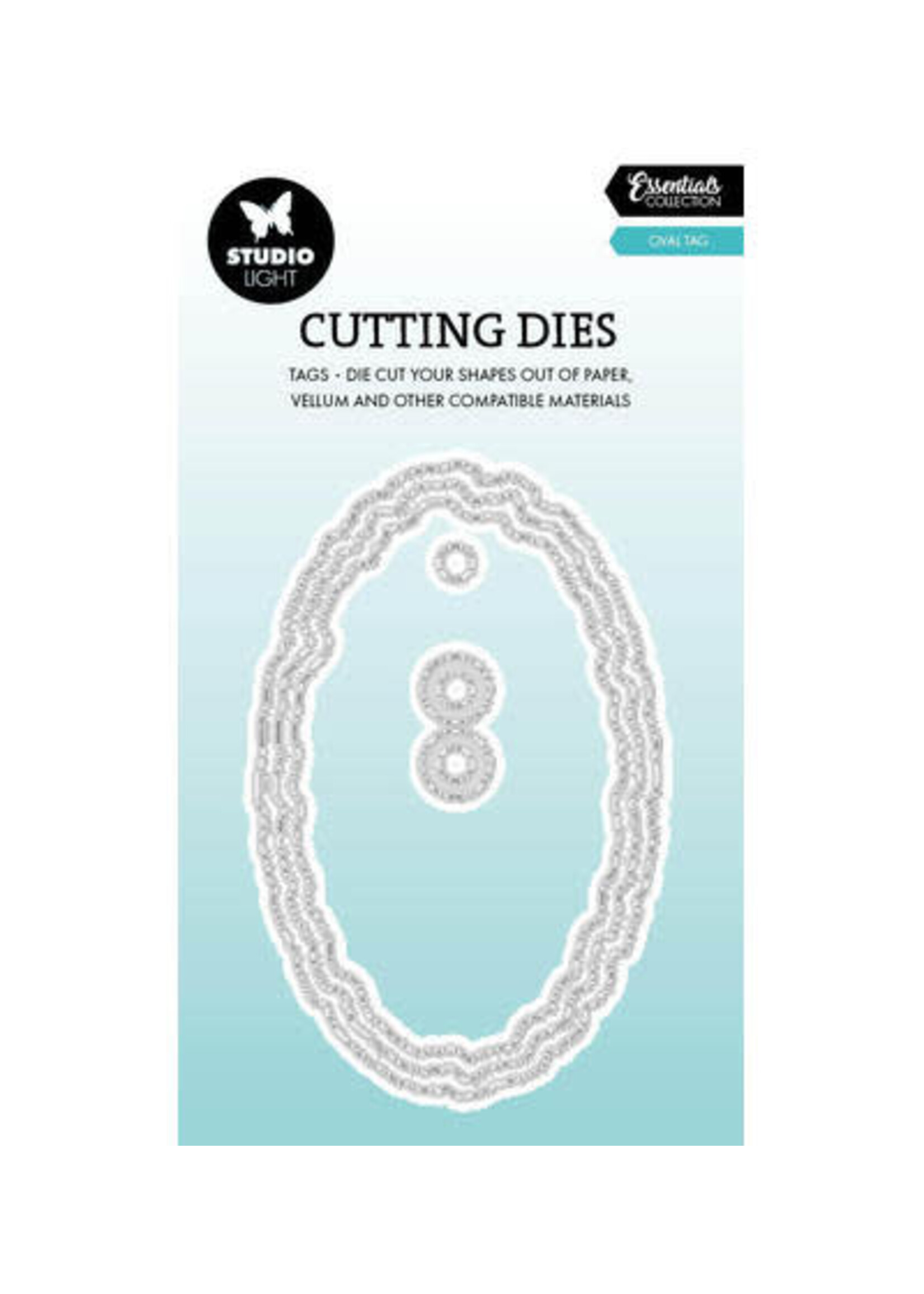 SL-ES-CD1091 - Torn Edge Tag oval Essentials nr. 1091