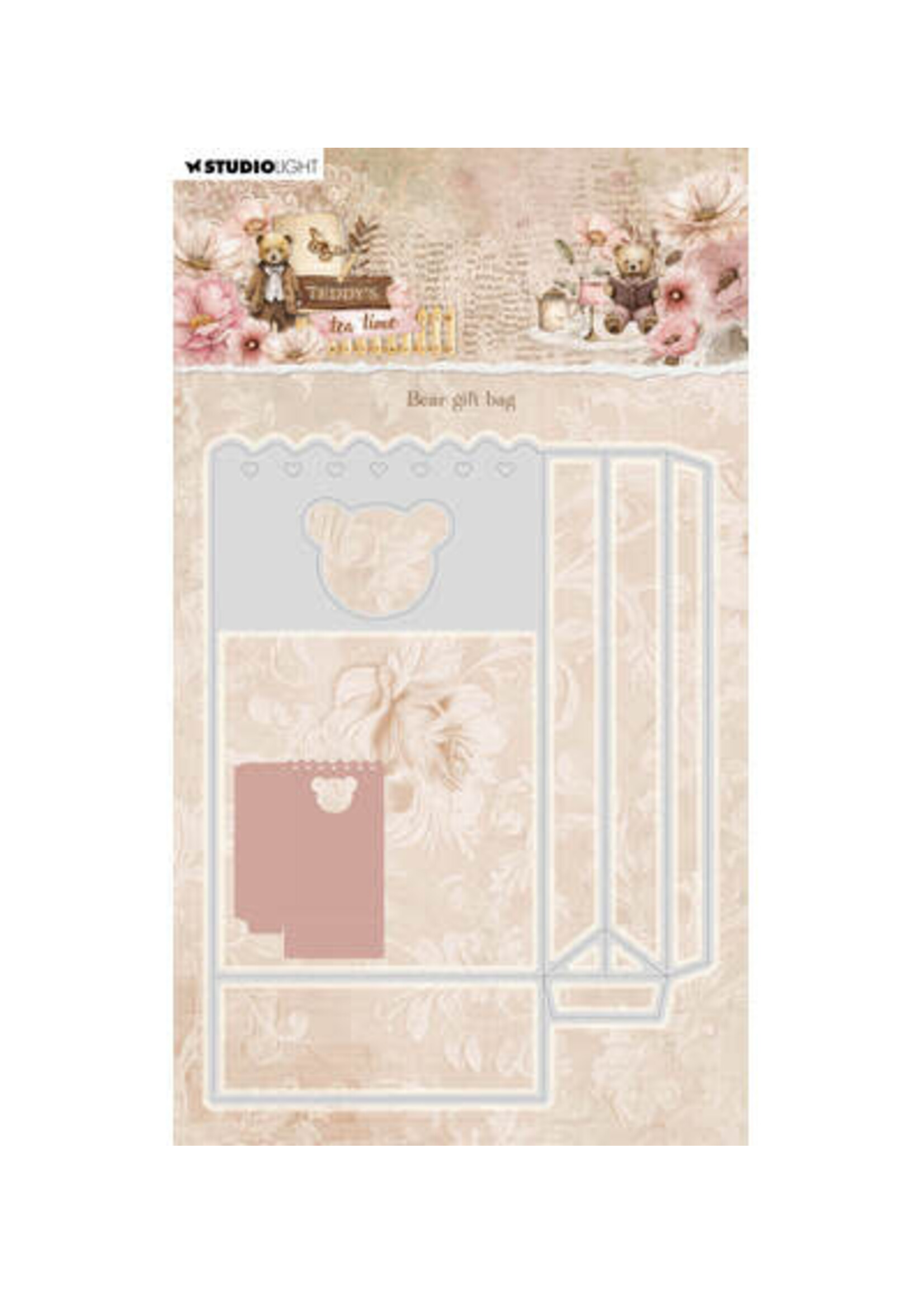 SL-TTT-CD1080 - Bear gift bag Teddy's Tea Time nr. 1080