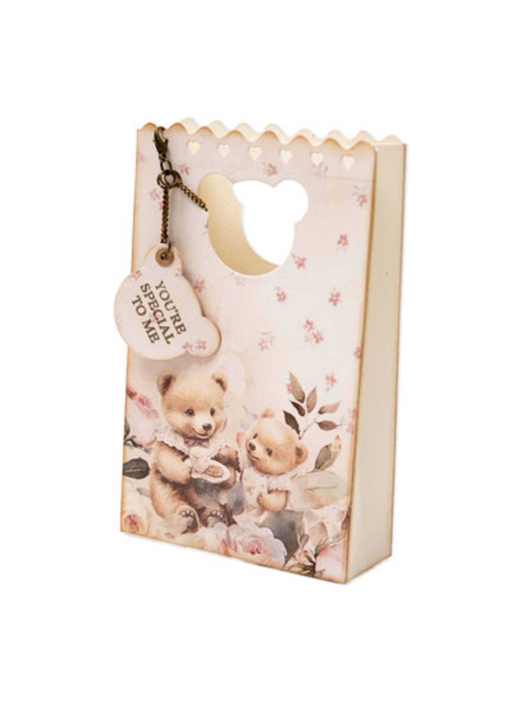 SL-TTT-CD1080 - Bear gift bag Teddy's Tea Time nr. 1080