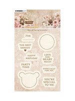 SL-TTT-STAMP924 - Bear gift bag tag accesories Teddy's Tea Time nr. 924