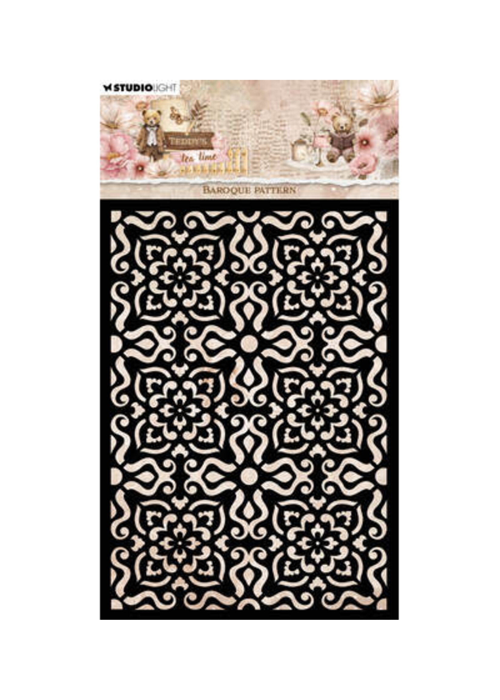 SL-TTT-MASK389 - Baroque pattern Teddy's Tea Time nr. 389