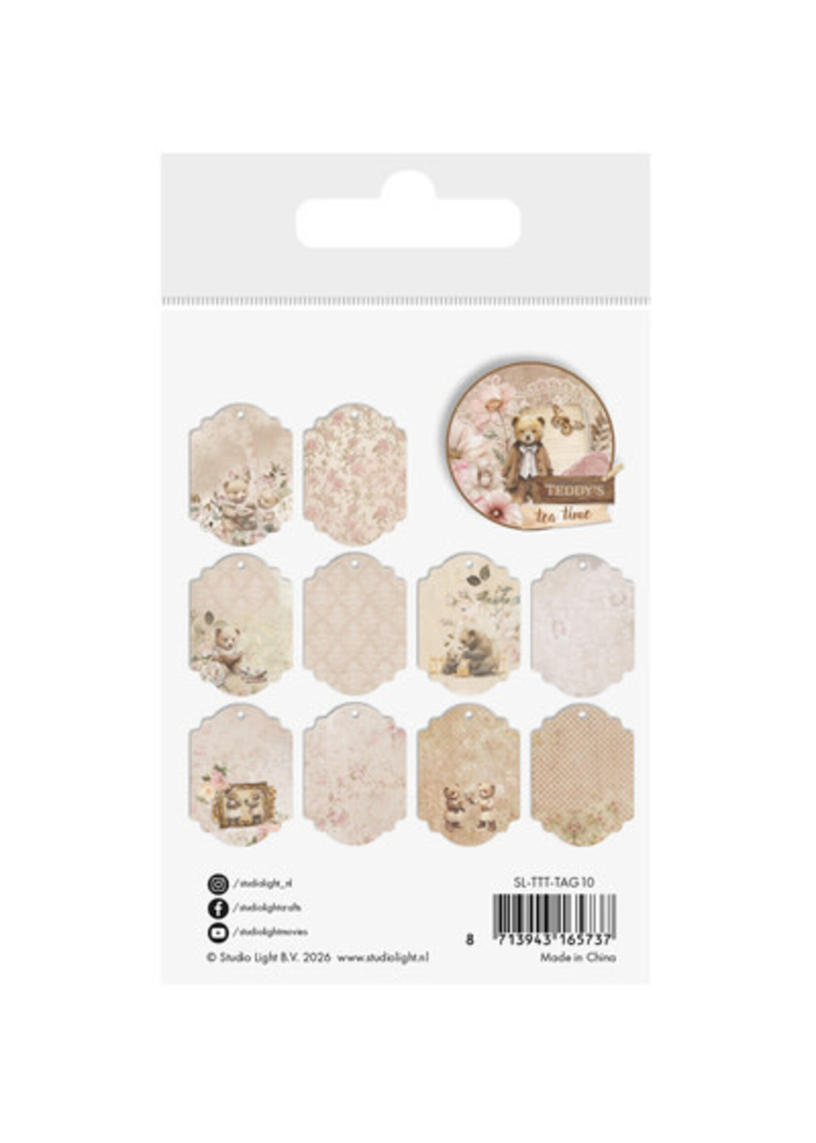 SL-TTT-TAG10 - Tags ATC tags Teddy's Tea Time nr. 10