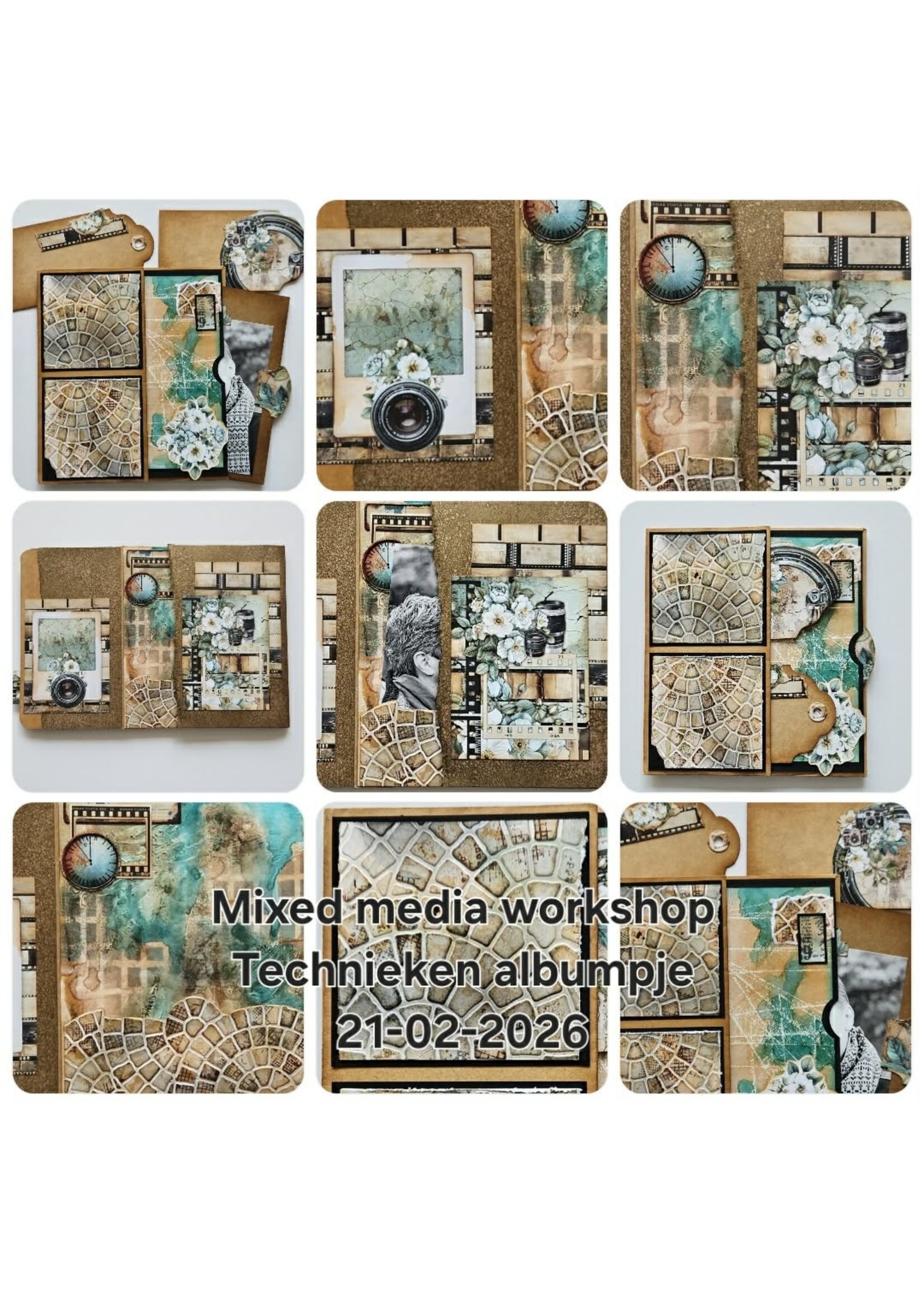 Mixed Media technieken Albumpje deel 2 met Hanny  21 februari 2026