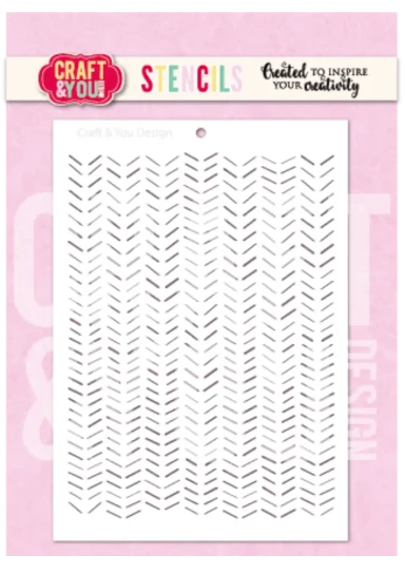 Chevron Pattern A6 Stencil (SC016)
