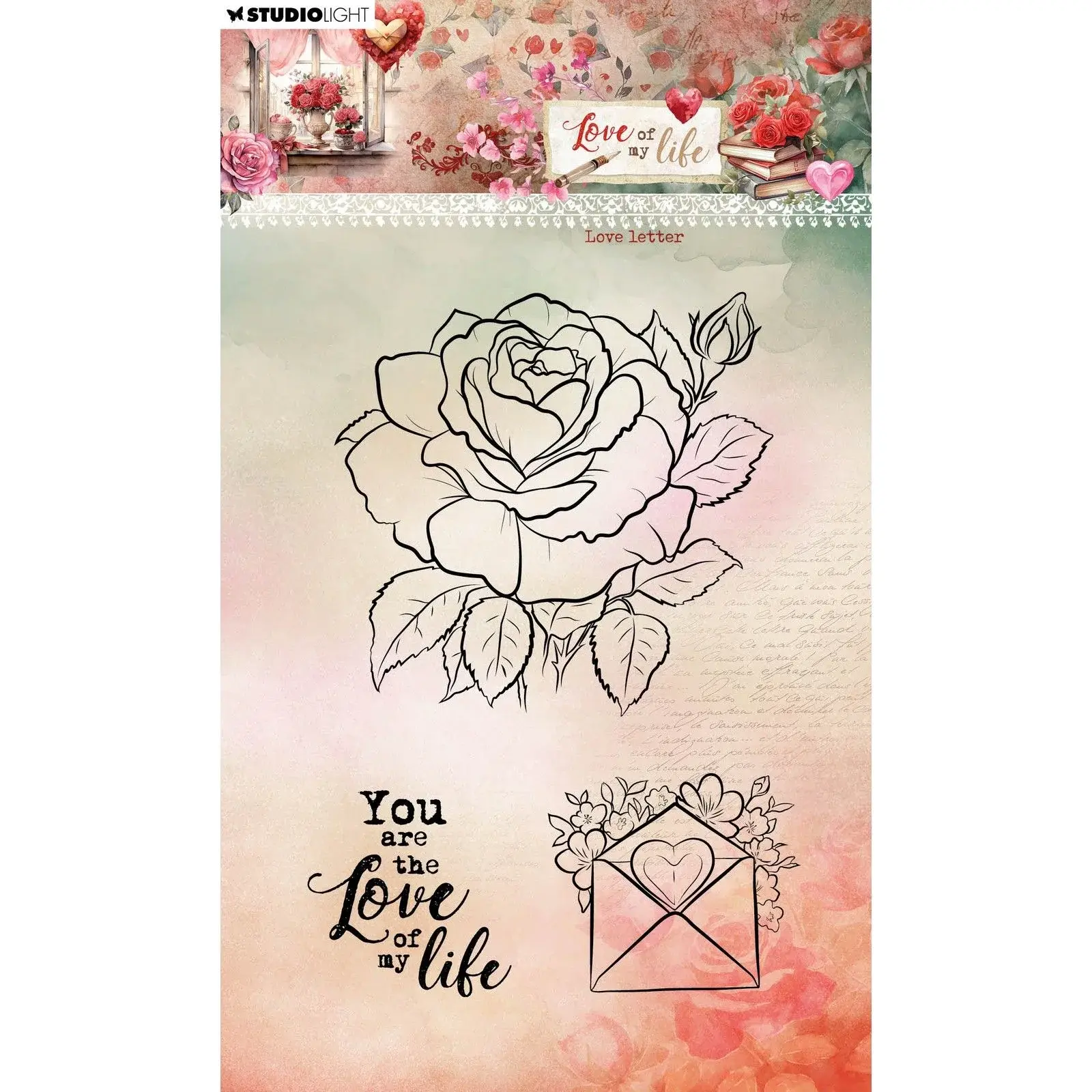 Studio Light • Love of My Life Clear Stamps Love Letter Studio Light SL ...