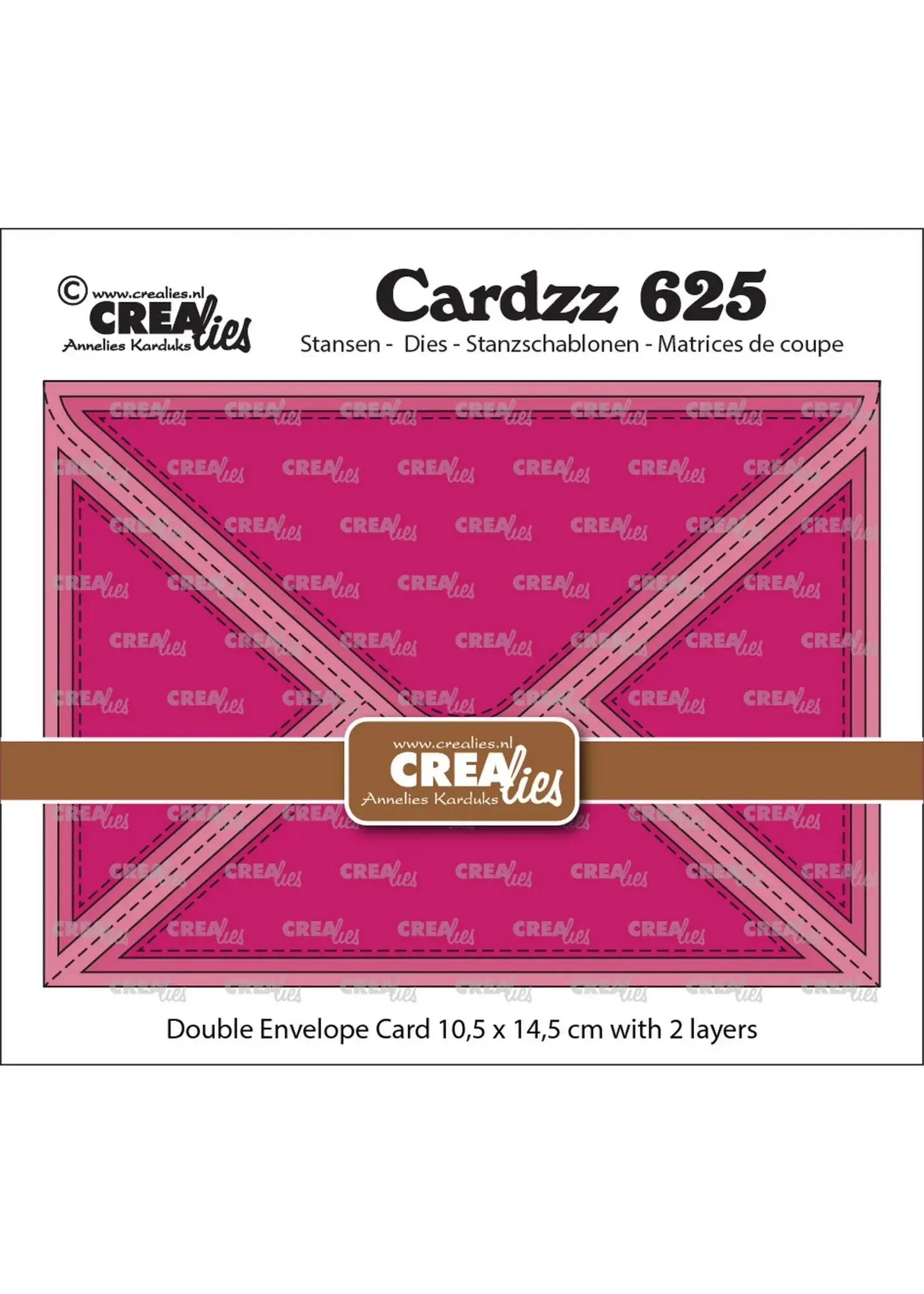 Crealies • Cardzz Dubbele Envelopkaart rechthoekig Crealies CLCZ625