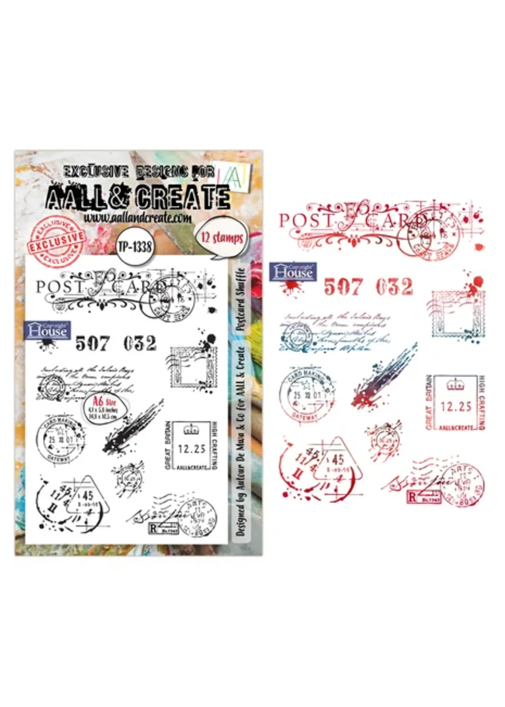 Postcard Sky A6 Stamp Set Postcard Shuffle (AALL-TP-1338)