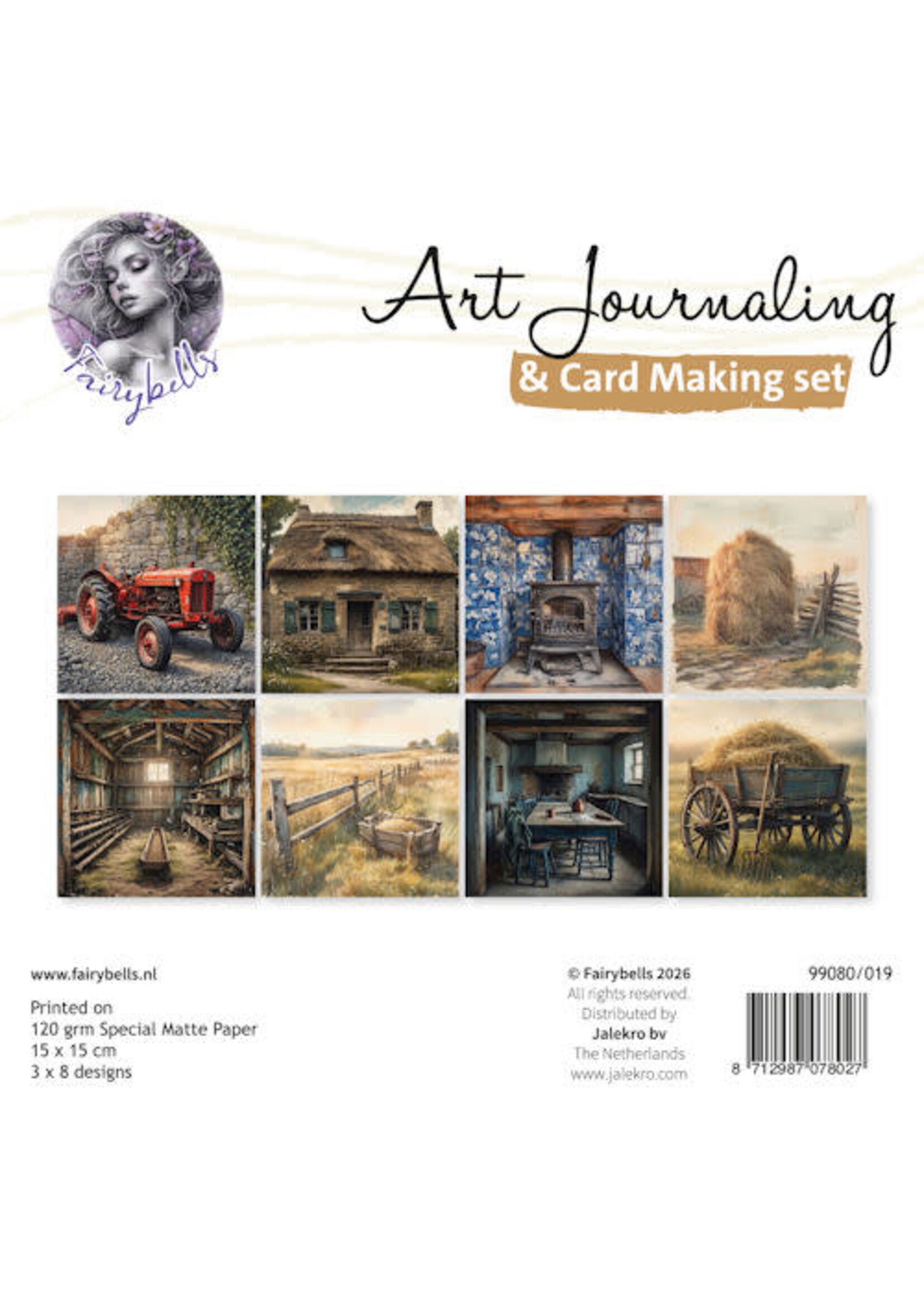 Art Journaling & Card Making Backgrounds Set Boerderij