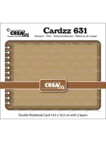 Cardzz Stansen Dubbele Kaart Notebook 14,5x10,5cm met Afgeronde Hoeken (CLCZ631)