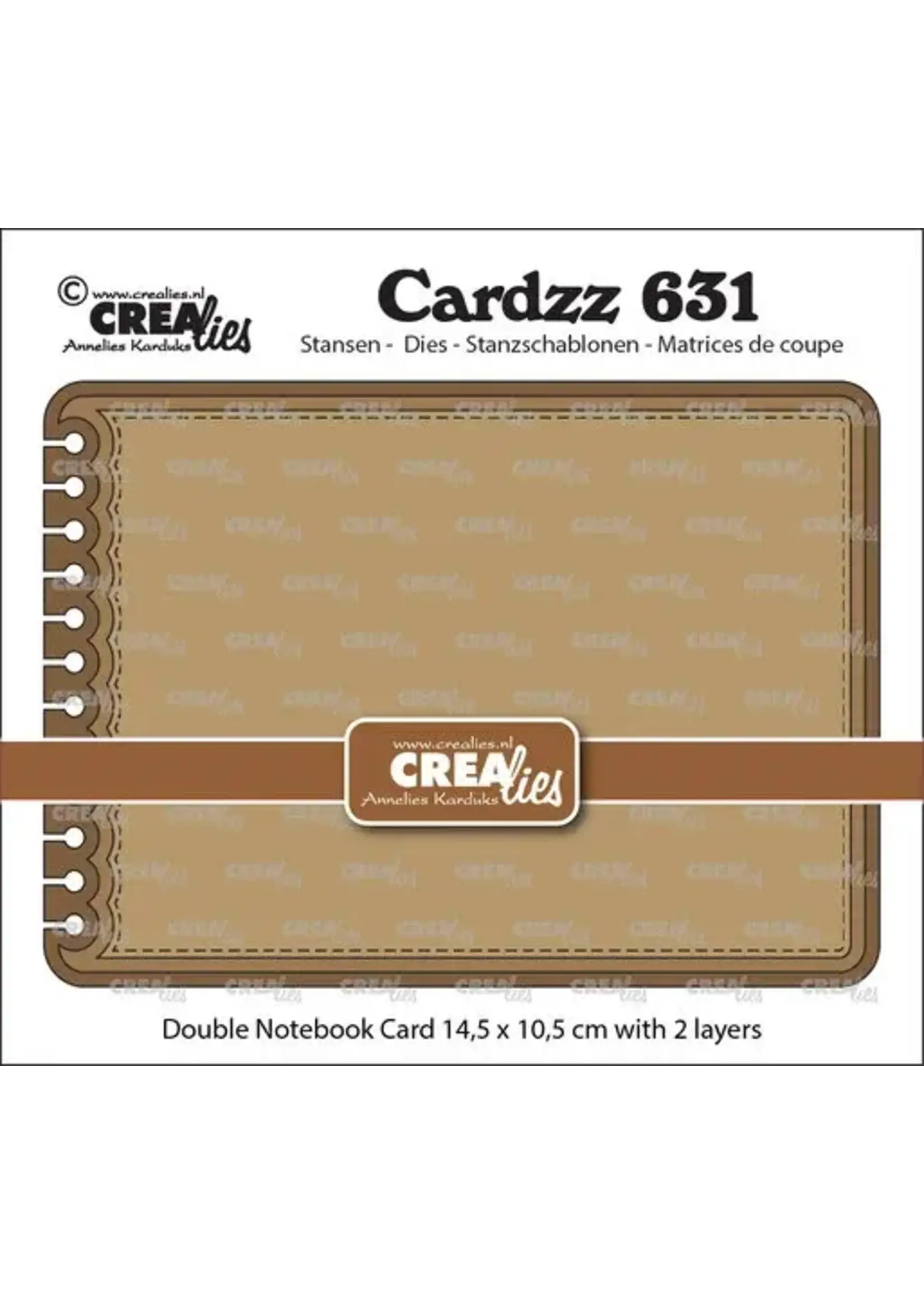Cardzz Stansen Dubbele Kaart Notebook 14,5x10,5cm met Afgeronde Hoeken (CLCZ631)