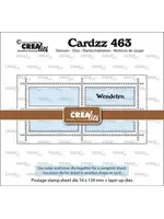 Cardzz Stansen Mini Slimline Postzegelvel Wendelyn met 4 Rechthoeken Horizontaal (CLCZ463)
