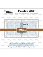 Cardzz Stansen Mini Slimline Postzegelvel Valerie met 4 Rechthoeken Verticaal (CLCZ462)