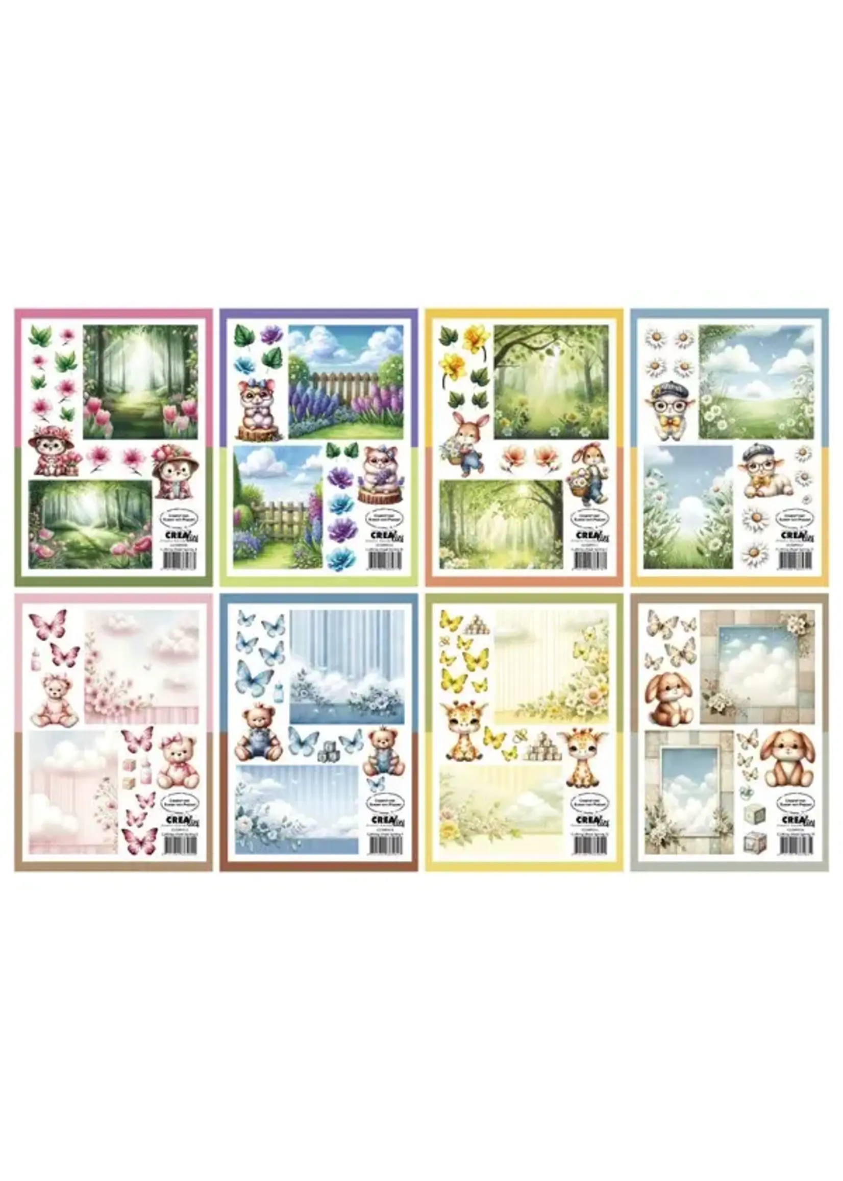 Cutting Sheets Papier Bundel Knipvellen Lente A - H (8pcs) (CLSVP902)