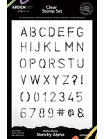 Maker Series 6x8 Inch Clear Stamp Set Sketchy Alpha (ACSCS0024)