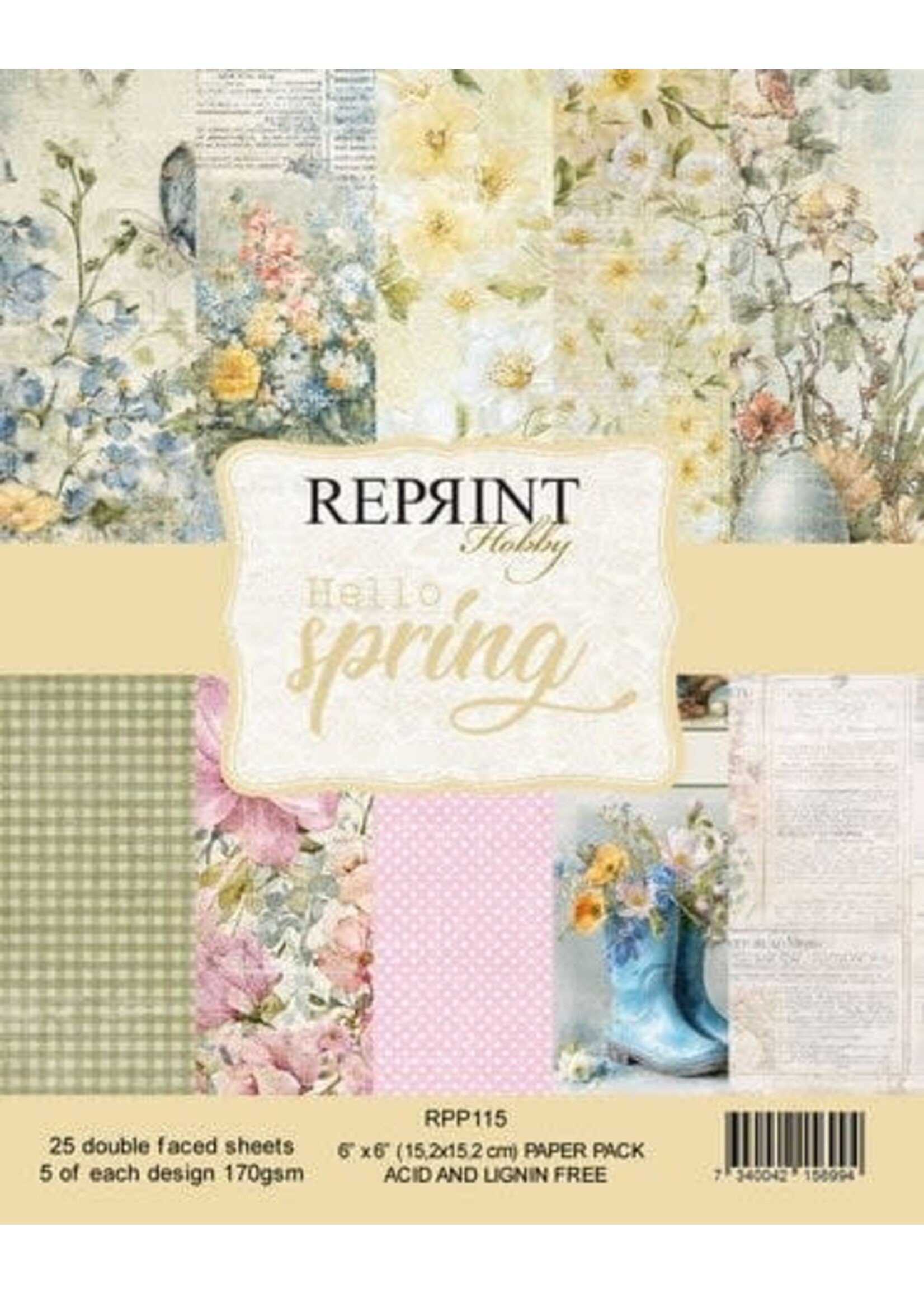 Hello Spring 6x6 Inch Paper Pack (RPP115)