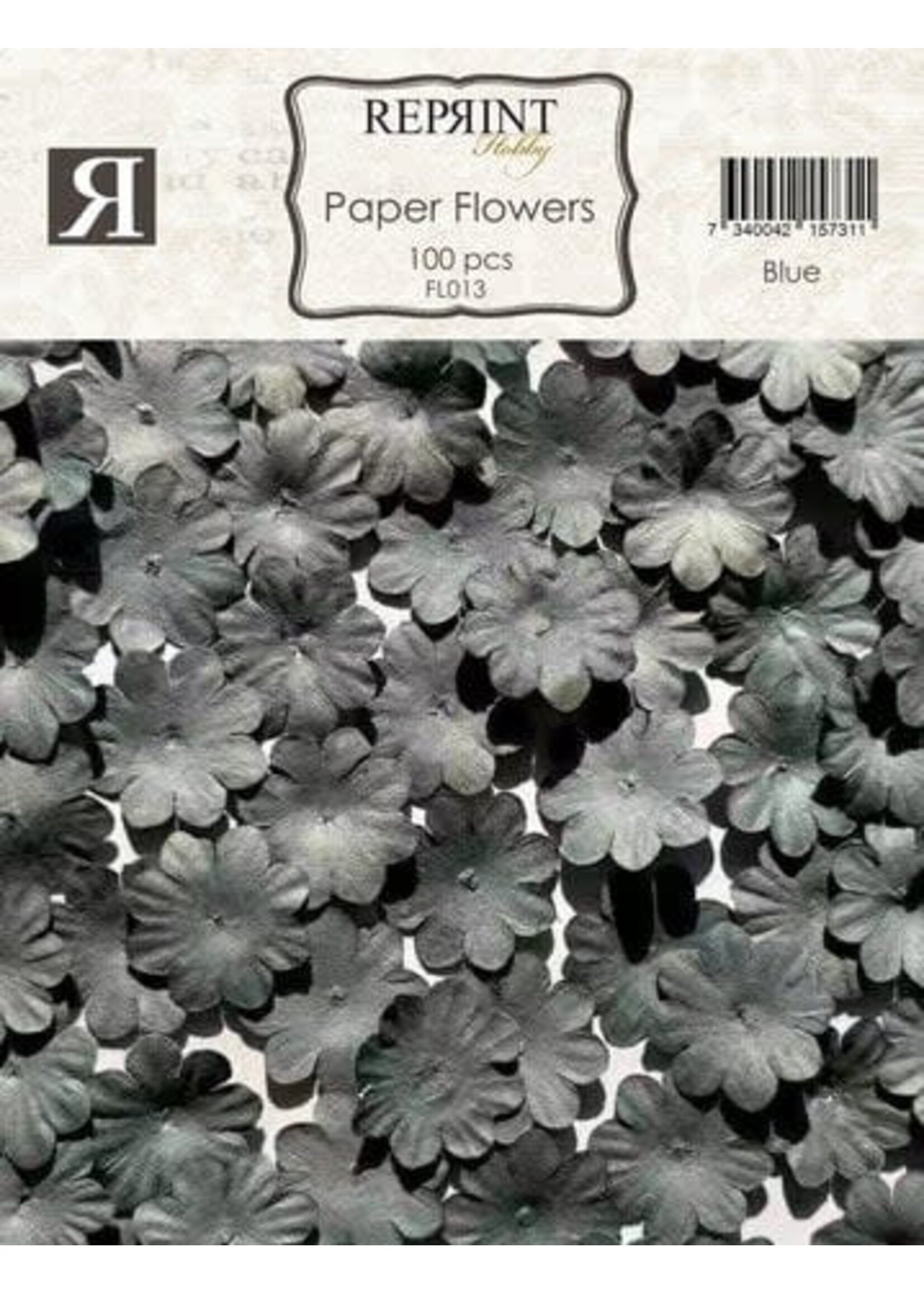 Paper Flowers Blue (100pcs) (FL013)