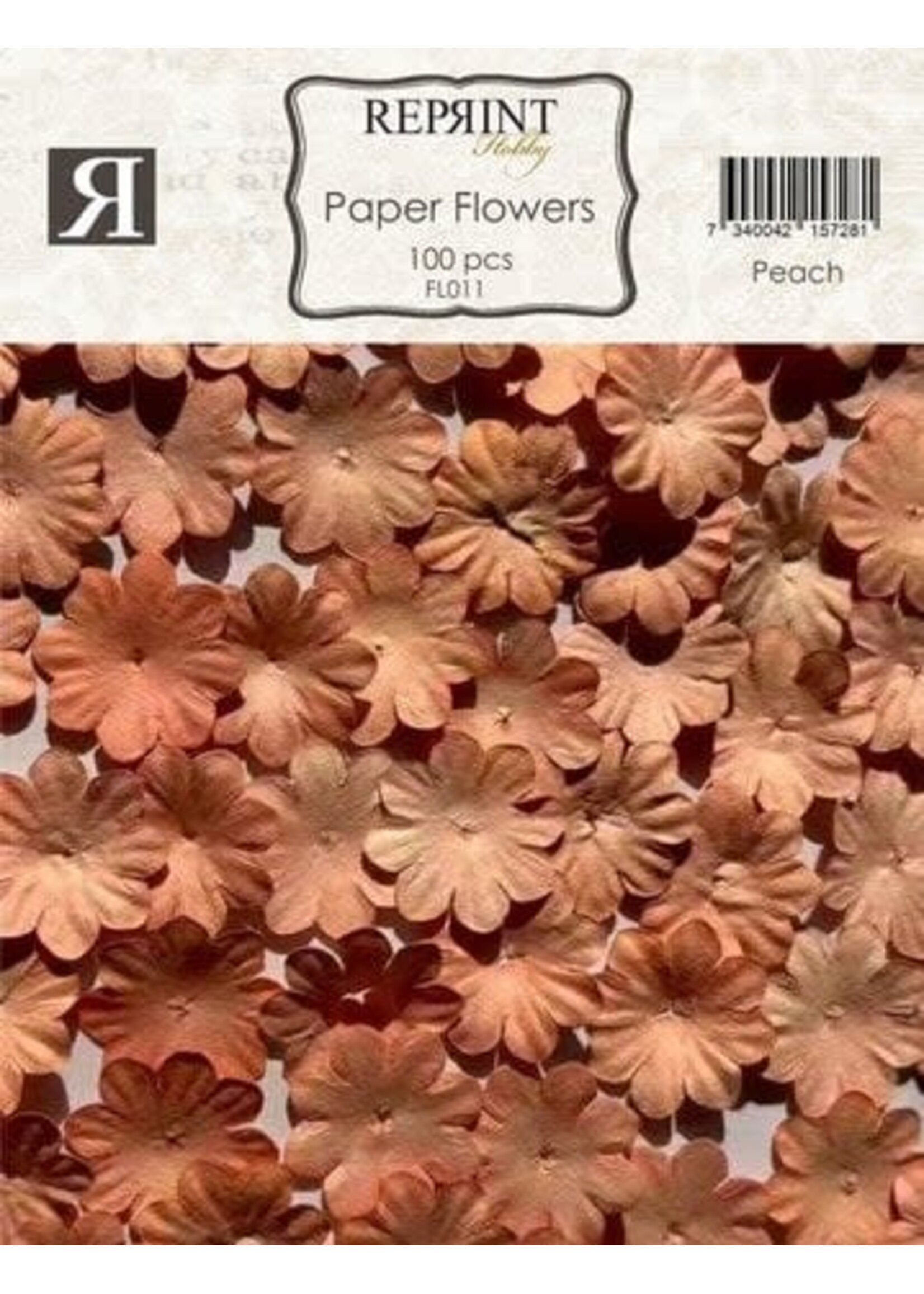 Paper Flowers Peach (100pcs) (FL011)