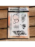 Abstract Marks #2 A6 Red Rubber Stamp (IND1407)