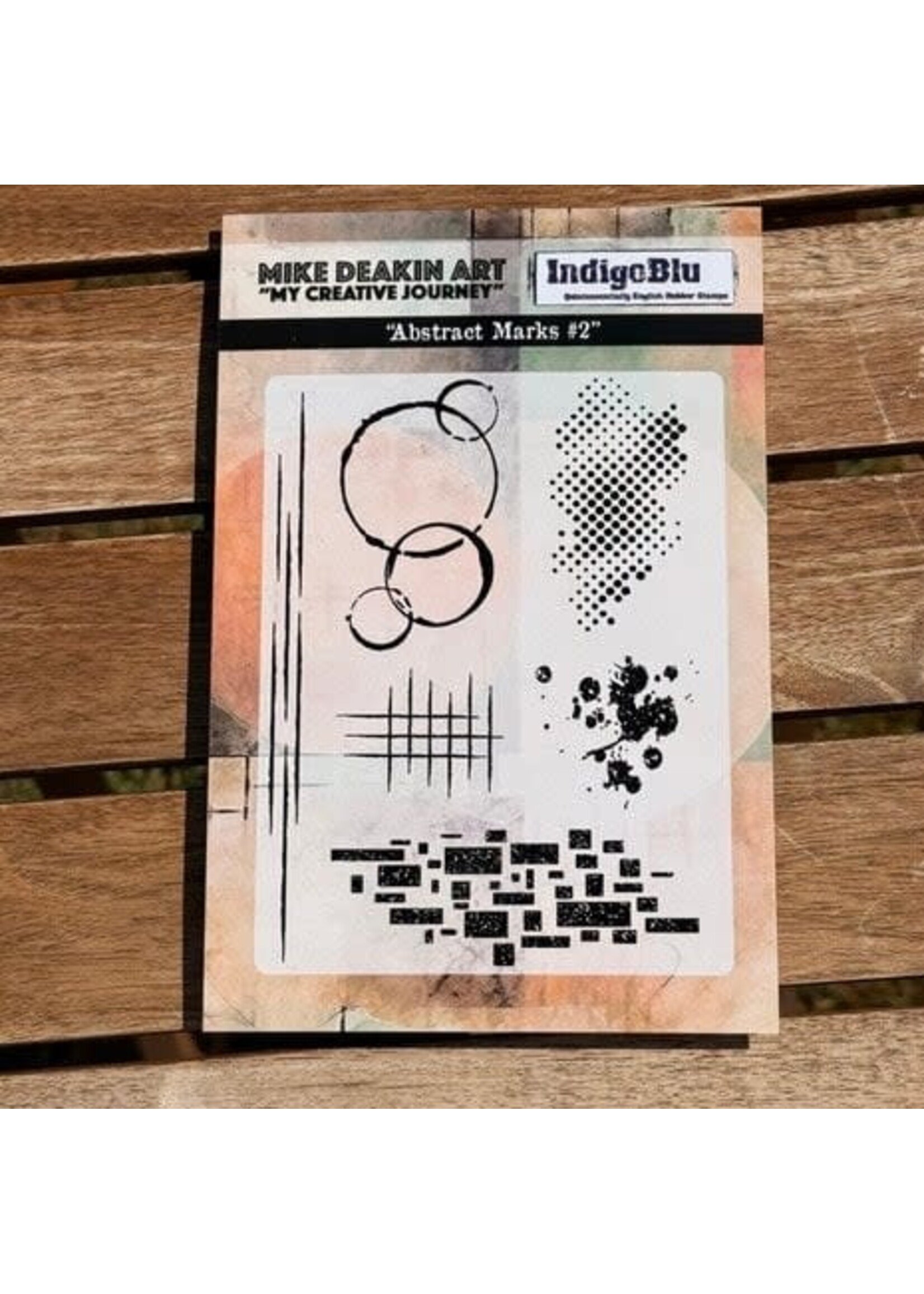 Abstract Marks #2 A6 Red Rubber Stamp (IND1407)