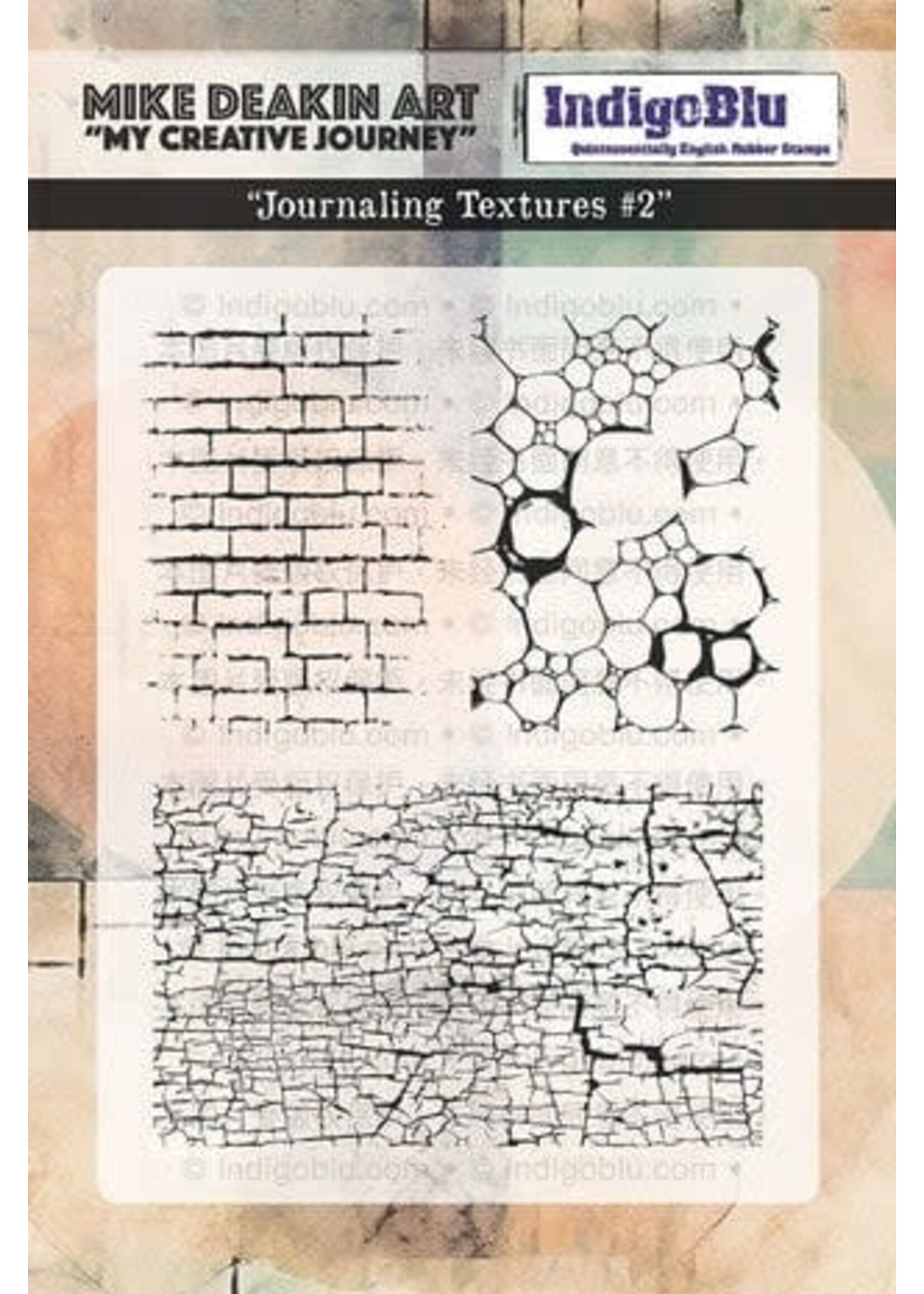 Journaling Textures 2 A6 Rubber Stamps (IND1329)