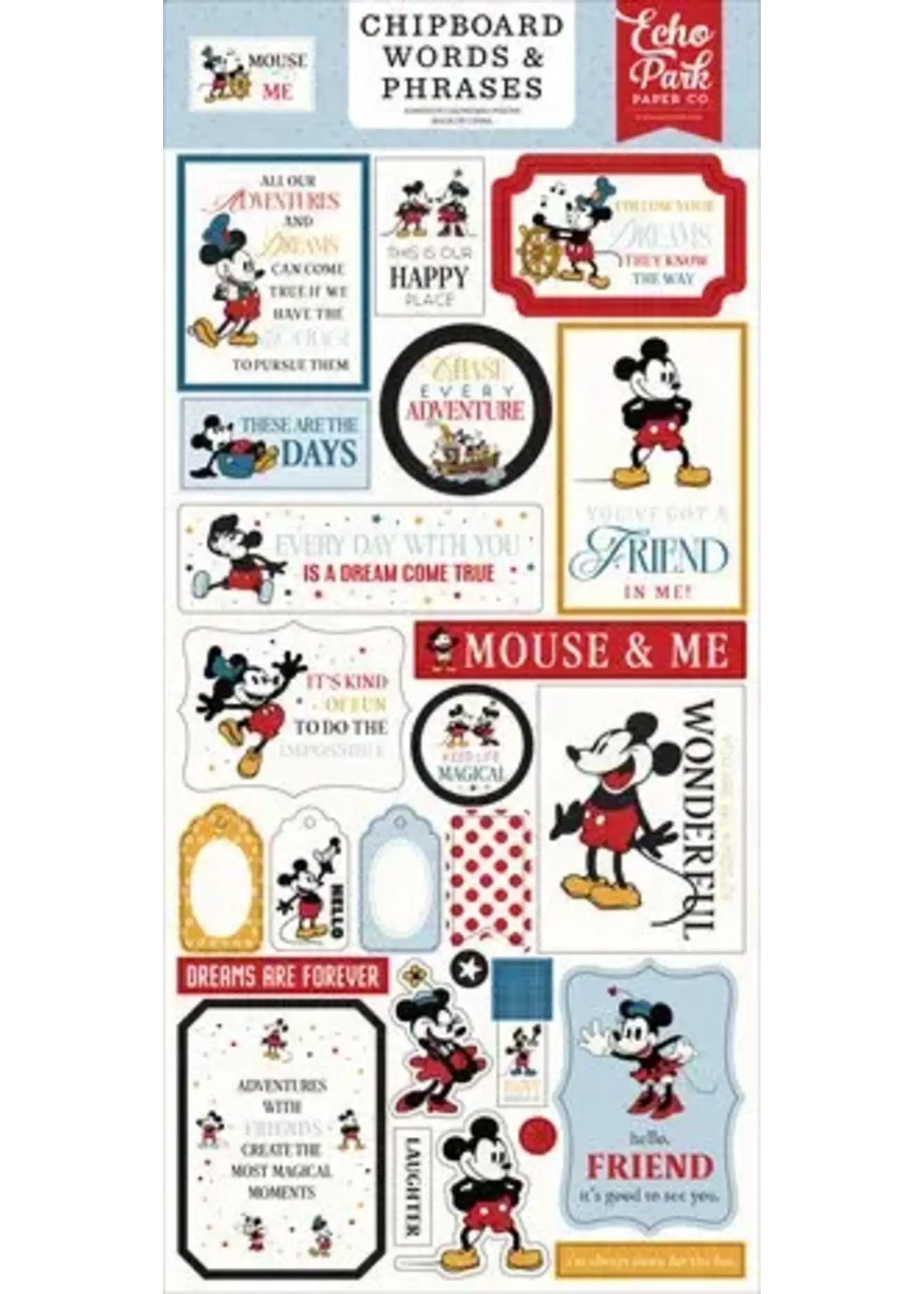 Mouse And Me Chipboard Word & Phrases (MAM487022)