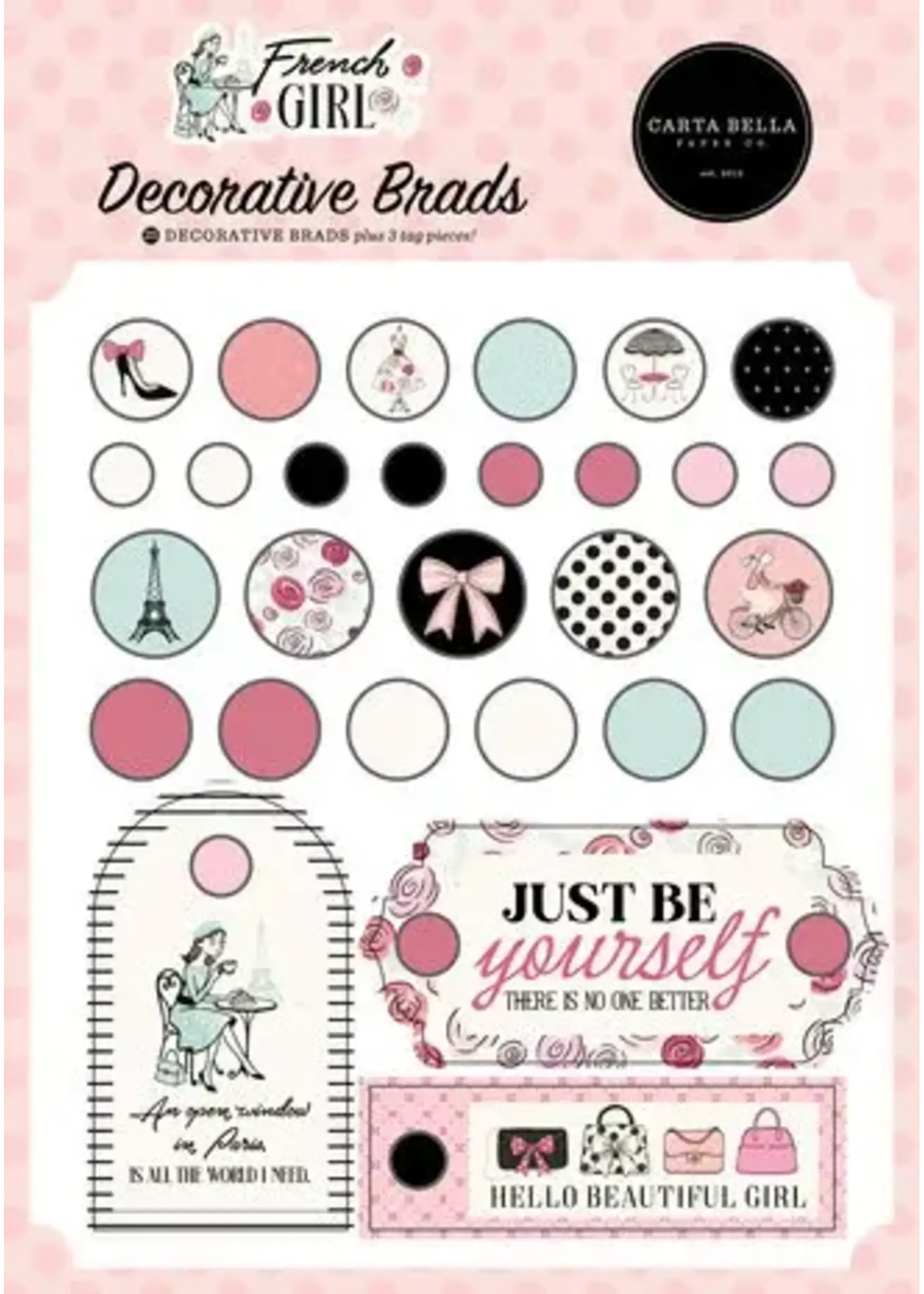 French Girl Decorative Brads (CBFG490020)