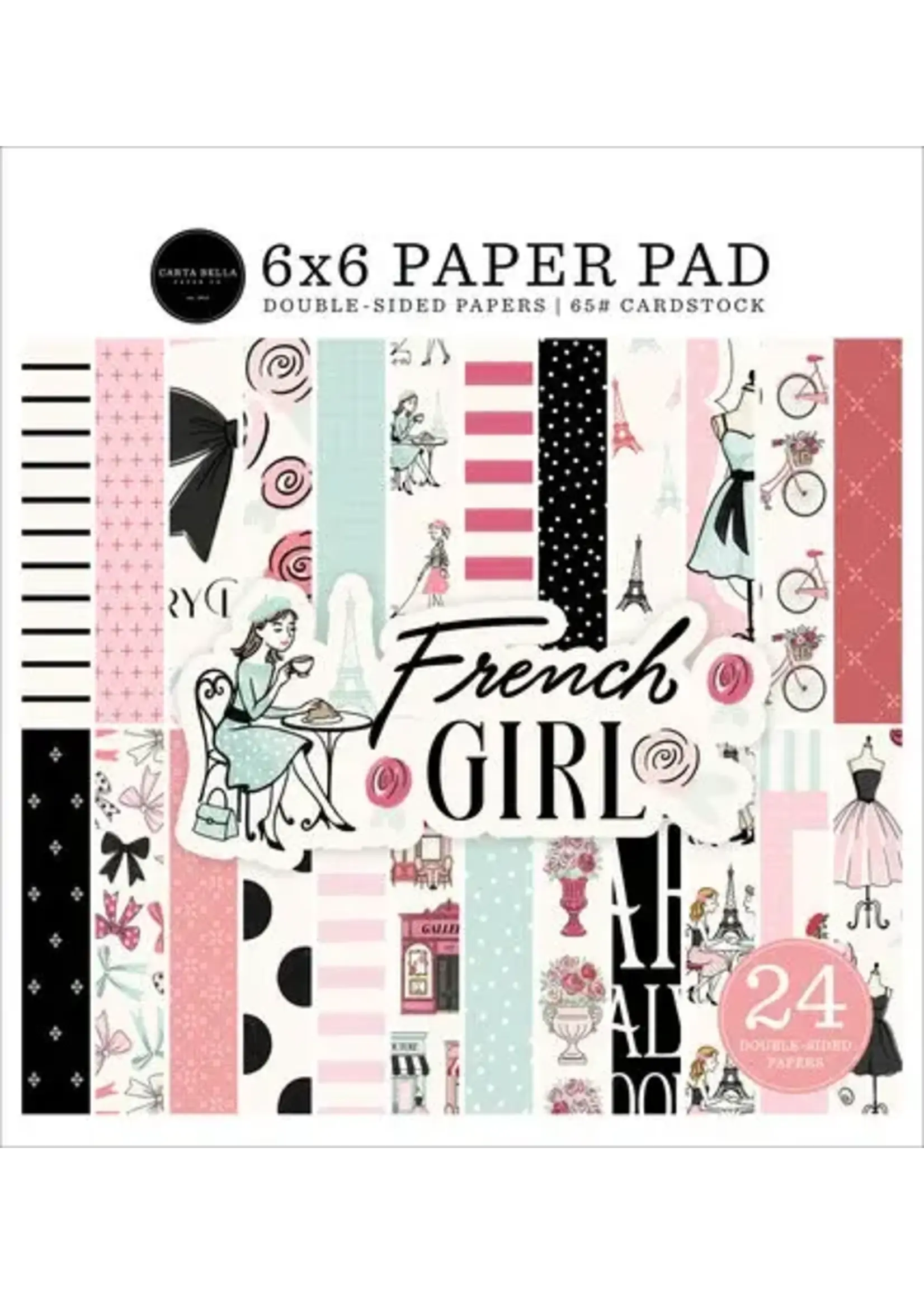 French Girl 6x6 Inch Paper Pad (CBFG490023)