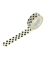 French Girl Washi Tape Big Black Polka Dot (CBFG490037)